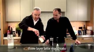 aerolatte  milk frother makes three layer caffè latte macchiato [upl. by Sinned66]