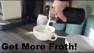 How to Get More Froth from Your Nespresso Coffee Aeroccino  Nespresso tips and help [upl. by Julie]