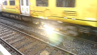 Merseyrail 507 009 making arcs at Birkdale station [upl. by Opiak]