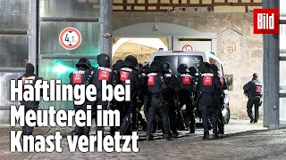 Gefängnismeuterei Polizei stürmt Knast in Thüringen  JVA Untermaßfeld [upl. by Nesaj862]